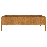 Fioriera Rialzata da Giardino 100x100x33,5 cm in Acciaio Corten 824515