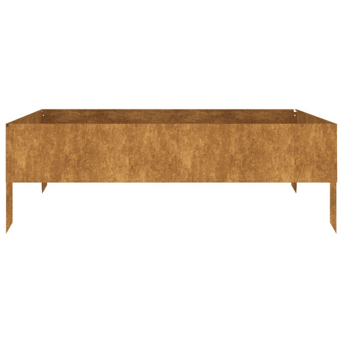 Fioriera Rialzata da Giardino 100x100x33,5 cm in Acciaio Corten 824515