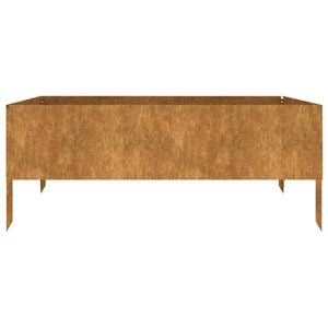 Fioriera Rialzata da Giardino-Vaso da Esterno-Fioriera Elevata 100x100x41 cm in Acciaio Corten