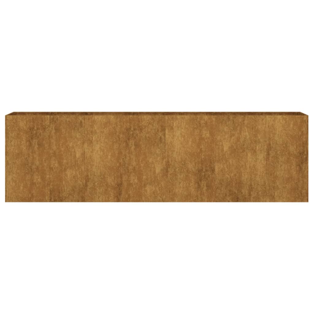 Portavaso per fioriera aiuola rialzata piante fiori terrazzo giardino giardino 280 x 40 x 80 cm acciaio corten marrone 02_0039419