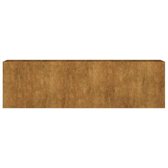 Portavaso per fioriera aiuola rialzata piante fiori terrazzo giardino giardino 280 x 40 x 80 cm acciaio corten marrone 02_0039419