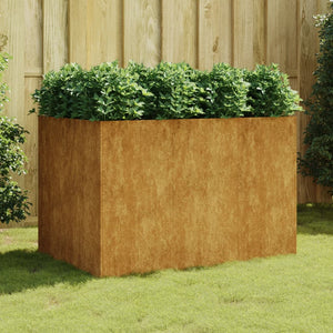 Fioriera Rialzata da Giardino 120x80x80 cm in Acciaio Corten 824538
