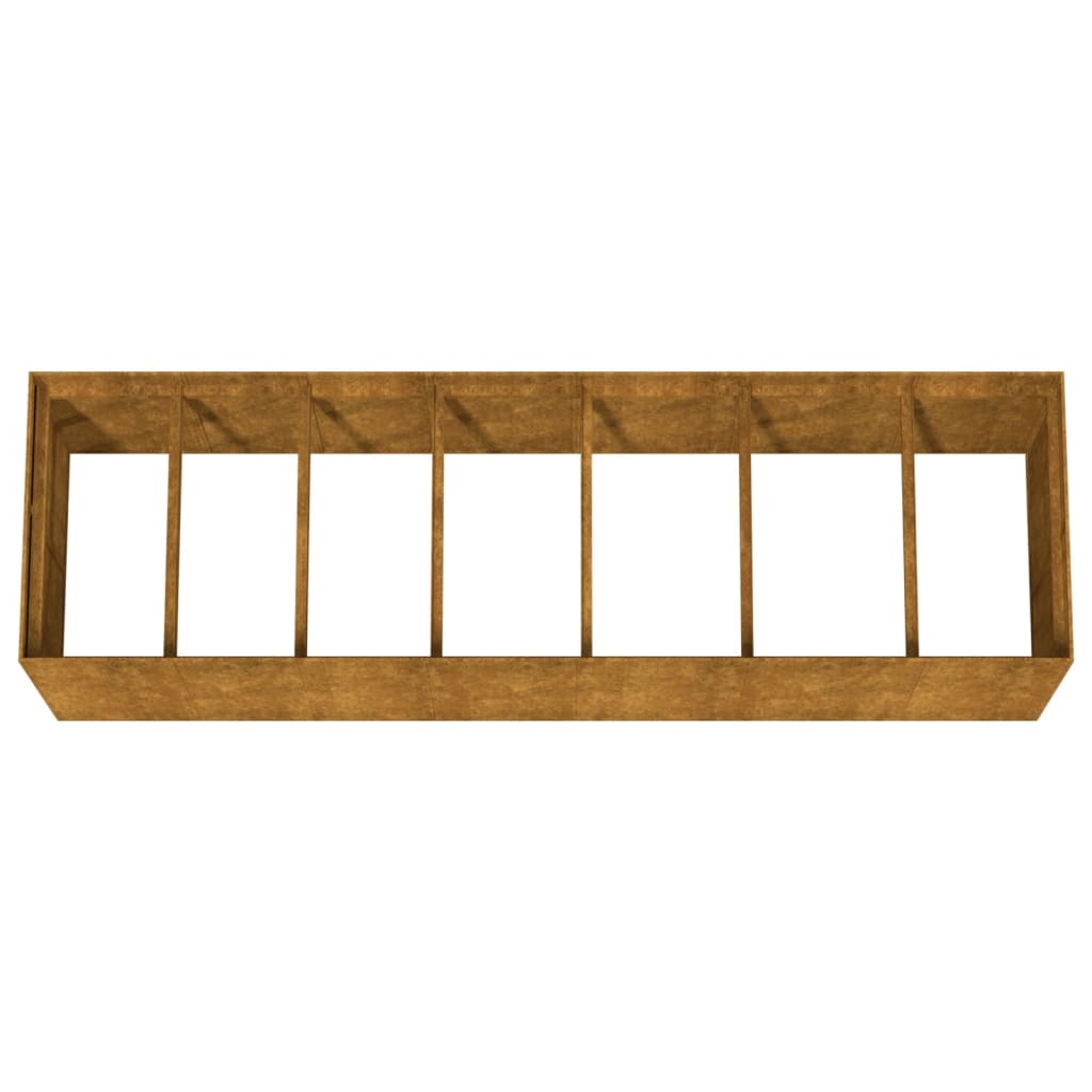 Fioriera Rialzata da Giardino 280x80x80 cm in Acciaio Corten 824540