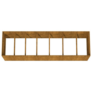 Fioriera Rialzata da Giardino 280x80x80 cm in Acciaio Corten