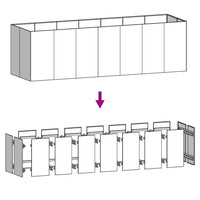 Fioriera Rialzata da Giardino 280x80x80 cm in Acciaio Corten 824540