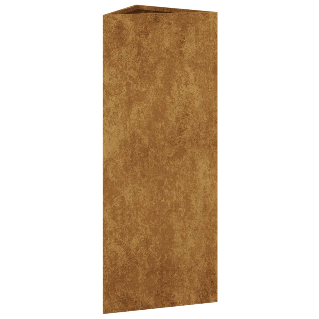 Vassoio per fioriera aiuola rialzata piante fiori terrazzo giardino 30 x 26 x 75 cm acciaio corten marrone 02_0037481