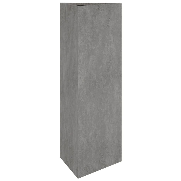 Vassoio per fioriera aiuola rialzata piante fiori terrazzo giardino 30 x 26 x 75 cm acciaio corten marrone 02_0037481