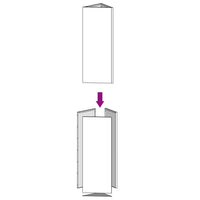 Fioriera da Giardino 30x26x75 cm in Acciaio Corten 824545