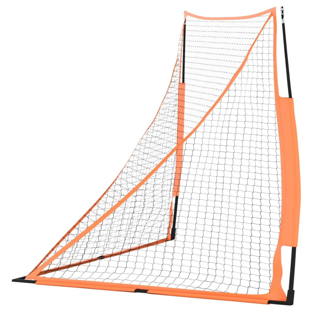 Rete Baseball Arancione e Nera 183x182x183cm Acciaio Poliestere 93737