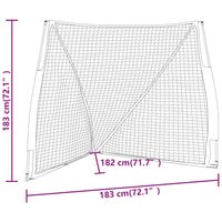 Rete Baseball Arancione e Nera 183x182x183cm Acciaio Poliestere