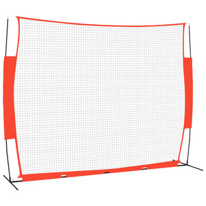 Rete Baseball Rossa e Nera 369x107x271 cm Acciaio e Poliestere cod mxl 81483