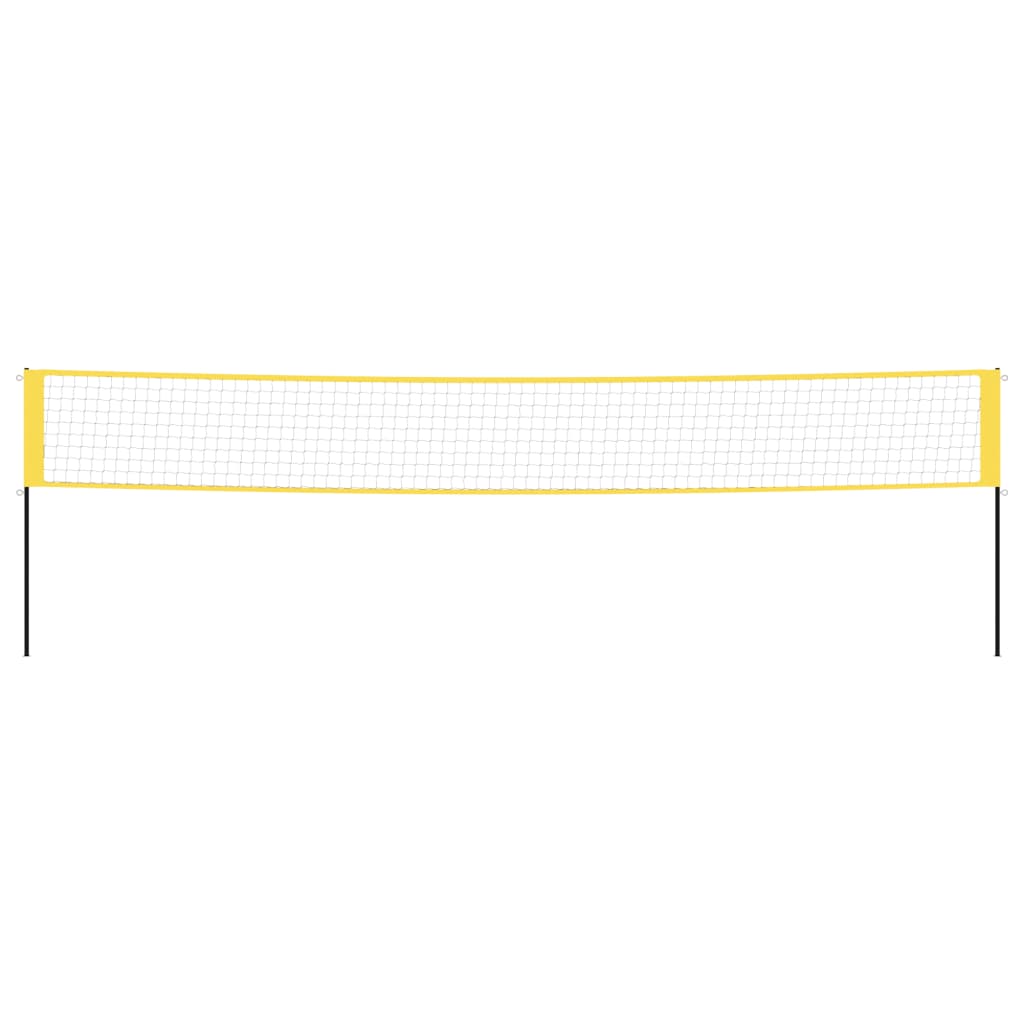 Rete da Badminton Gialla e Nera 600x155 cm Tessuto PE 93745