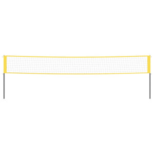 Rete da Badminton Gialla e Nera 600x155 cm Tessuto PE 93745