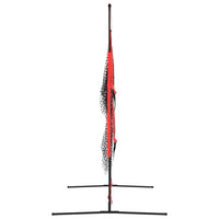 Rete Baseball Portatile Nera e Rossa 183x105x183 cm Poliestere 93747