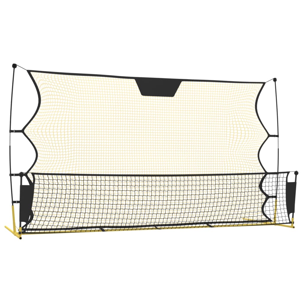 Rete Rimbalzante da Calcio Nera Gialla 183x85x120cm Poliesterecod mxl 121062