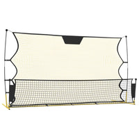 Rete Rimbalzante da Calcio Nera Gialla 183x85x120cm Poliesterecod mxl 121062