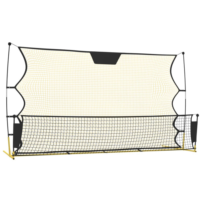Rete Rimbalzante da Calcio Nera Gialla 183x85x120cm Poliesterecod mxl 121062