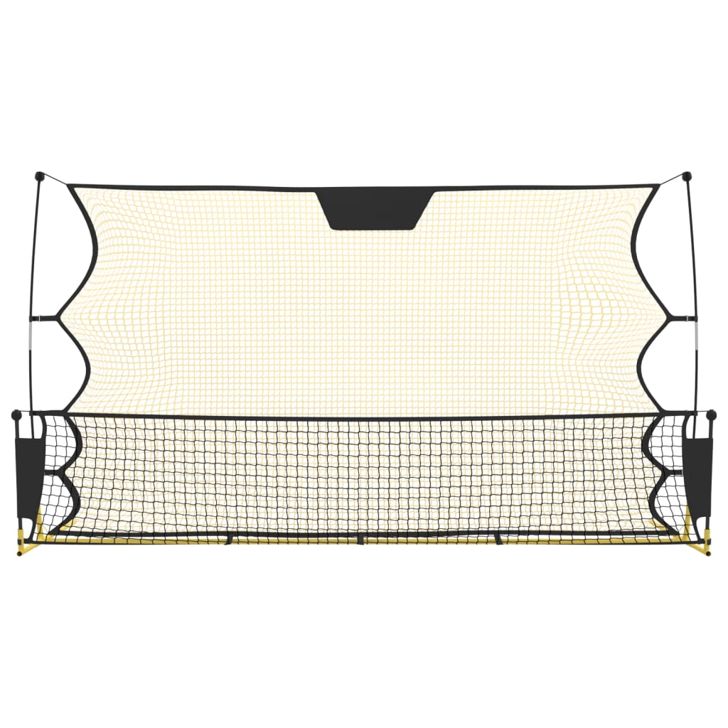 Rete Rimbalzante da Calcio Nera Gialla 183x85x120cm Poliesterecod mxl 121062