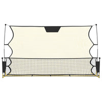 Rete Rimbalzante da Calcio Nera Gialla 183x85x120cm Poliesterecod mxl 121062
