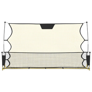 Rete Rimbalzante da Calcio Nera Gialla 183x85x120cm Poliesterecod mxl 121062