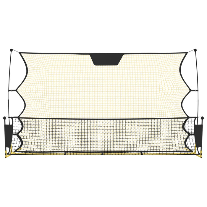 Rete Rimbalzante da Calcio Nera Gialla 183x85x120cm Poliesterecod mxl 121062