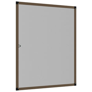 Zanzariera per Finestre Marrone 100x120 cm