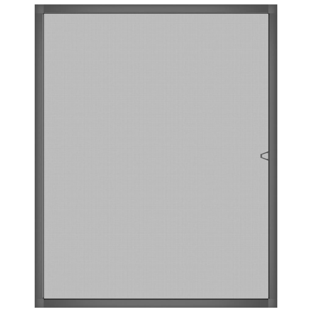 Zanzariera per Finestre Antracite 80x100 cmcod mxl 128534