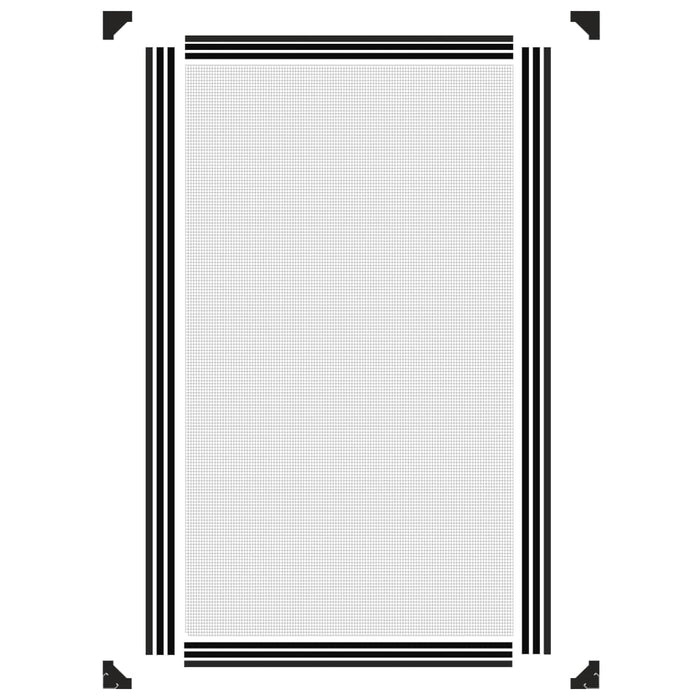 Zanzariera Magnetica per Finestre Antracite 80x140 cm 153848