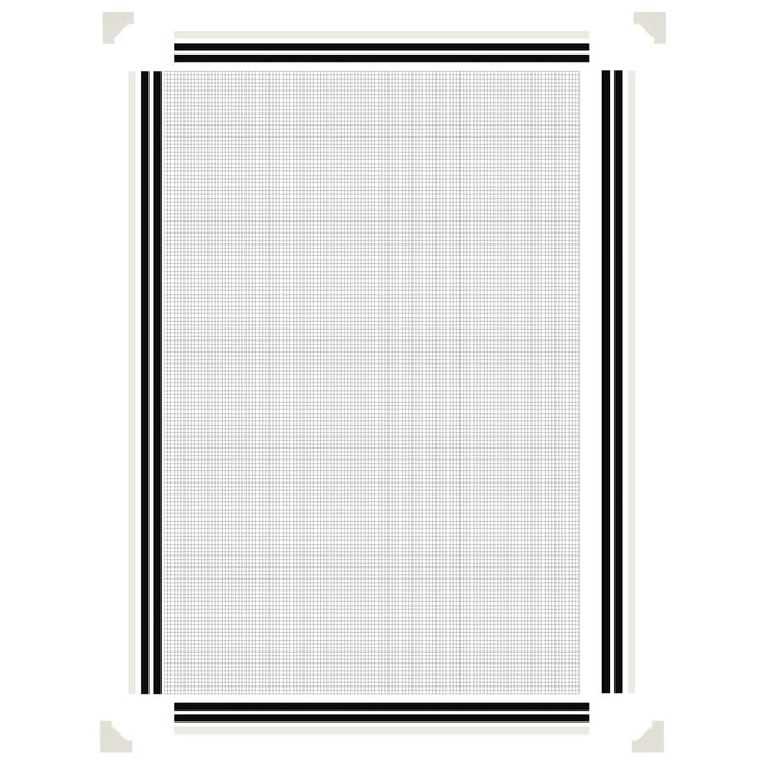 Zanzariera Magnetica per Finestre Bianca 80x120 cm 153849