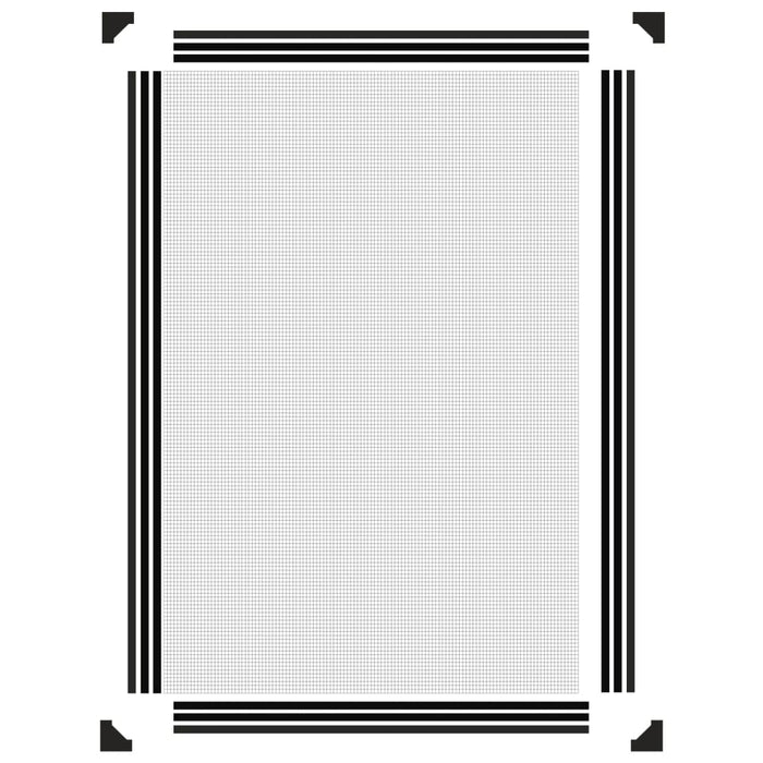 Zanzariera Magnetica per Finestre Antracite 80x120 cm