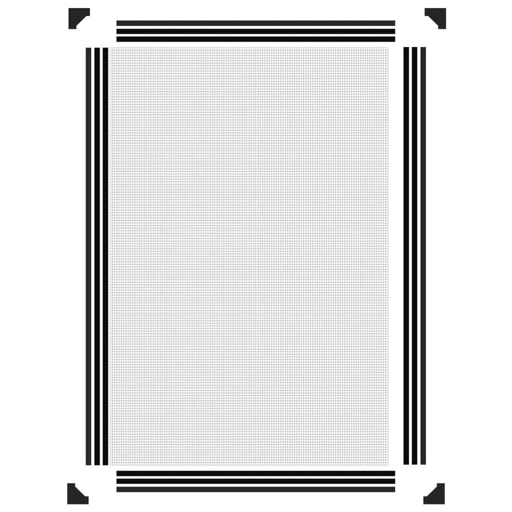 Zanzariera Magnetica per Finestre Antracite 80x120 cm 153850