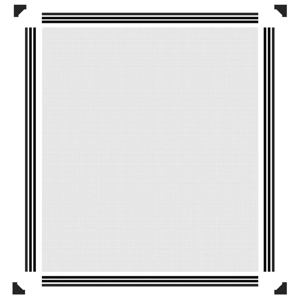 Zanzariera Magnetica per Finestre Antracite 130x150 cm 153856