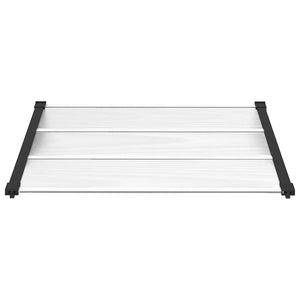 Tettoia per Porta Nero e Trasparente 122x90 cm in Policarbonato cod mxl 42391