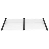 Tettoia per Porta Nero e Trasparente 152,5x90 cm Policarbonato cod mxl 42389