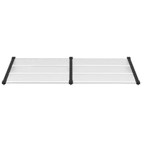 Tettoia per Porta Nero e Trasparente 199x90 cm in Policarbonato cod mxl 42388