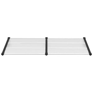 Tettoia per Porta Nero e Trasparente 199x90 cm in Policarbonato cod mxl 42388