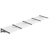 Tettoia per Porta Nero e Trasparente 396x90 cm Policarbonato