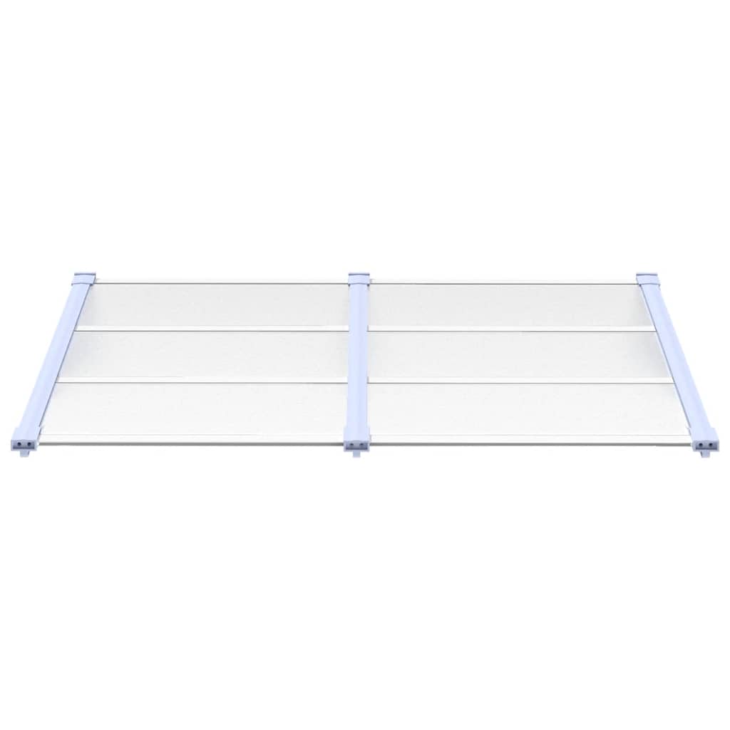 Tettoia per Porta Grigio e Trasparente 152,5x90cm Policarbonato 153691