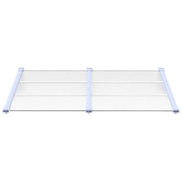 Tettoia per Porta Grigio e Trasparente 152,5x90cm Policarbonato 153691