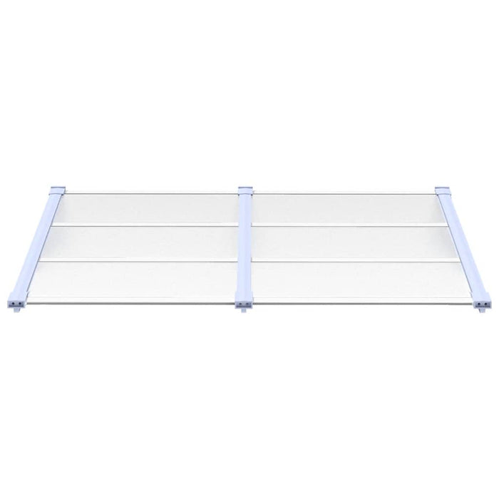 Tettoia per Porta Grigio e Trasparente 152,5x90cm Policarbonatocod mxl 73202