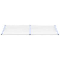 Tettoia per Porta Grigio e Trasparente 239x90 cm Policarbonato 153693