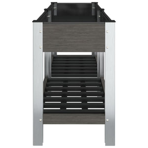 Fioriera Rialzata Giardino con Ripiano Grigia 175x50x75 cm WPC 362572