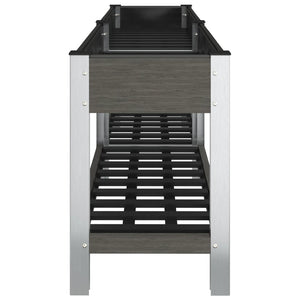 Fioriera Rialzata Giardino con Ripiano Grigia 200x50x75 cm WPC 362573