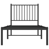 Giroletto con Testiera in Metallo Nero 75x190 cm 350854