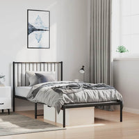 Giroletto con Testiera Metallo Nero 100x200 cmcod mxl 129682