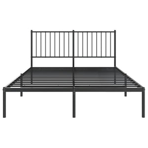 Giroletto con Testiera in Metallo Nero 140x190 cm 350864