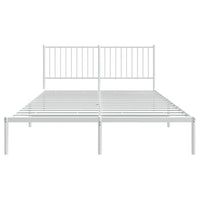 Giroletto con Testiera Metallo Bianco 150x200 cm 350933