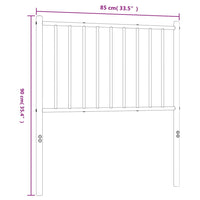 Testiera in Metallo Bianco 80 cm 350958