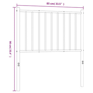 Testiera in Metallo Bianco 80 cm 350958