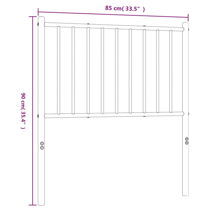 Testiera in Metallo Bianco 80 cm 350958
